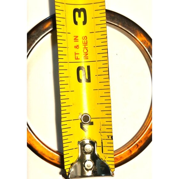 Vintage Bangle Bracelet Tortoise Lucite Translucent - 2.75" Inner Diameter - Picture 4 of 7